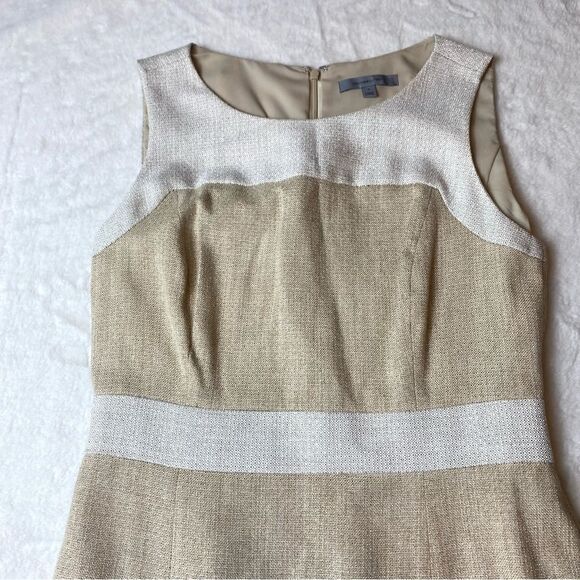 Classiques Entier Sleeveless Dress Neutral/Taupe Size 4 - Picture 6 of 13